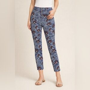 Anthropology Pilcro women's floral patterned corduroy pants size 29 high rise